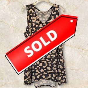 LuLaRoe “Kristina” - XL Leopard Print V-neck Tank Top